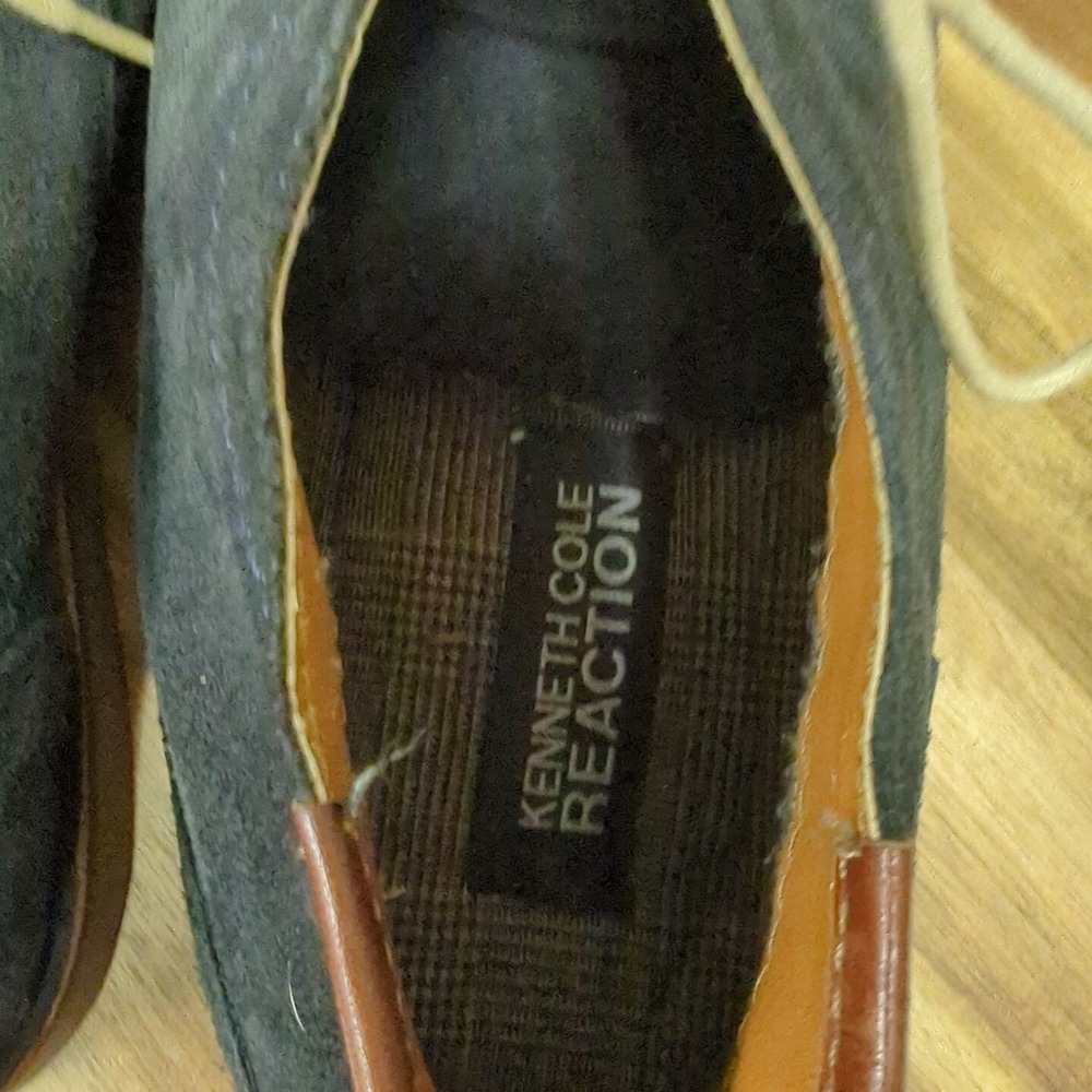 Kenneth Cole Reaction Navy Dark Blue Suede Leather Chukka Ankle Boots US Sz 12.5 - Picture 9 of 11